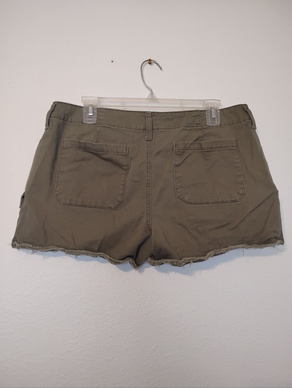 Faded Glory Distressed Green Shorts - Picture 2 of 3